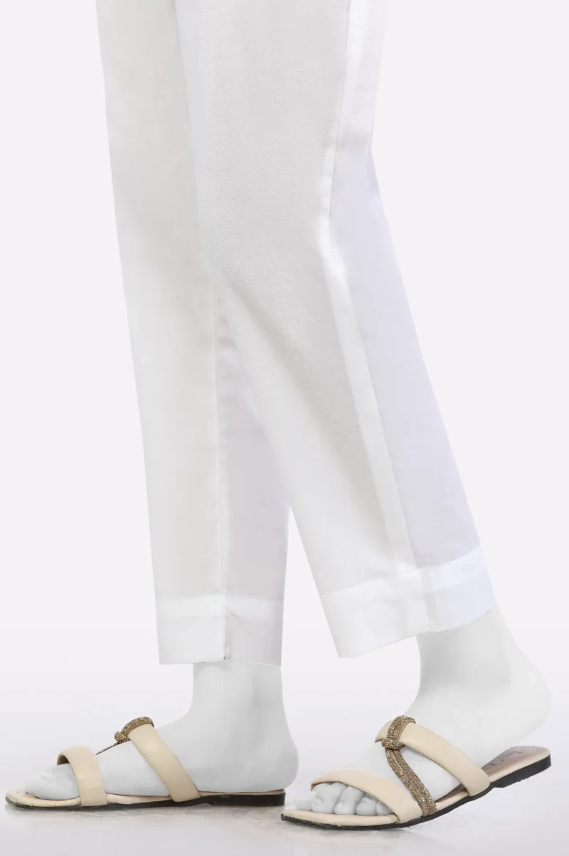 Basic Cotton Pant Trouser For Women (WHITE)-BCPT