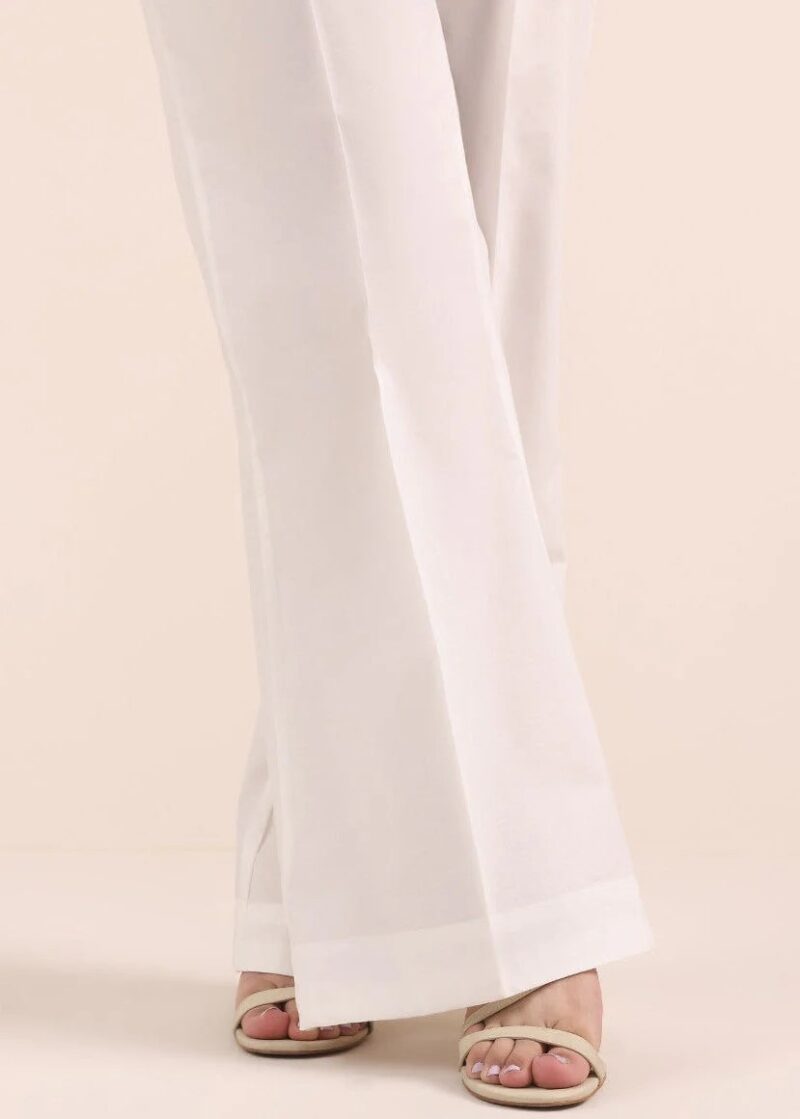 ✅ Bell Bottom Cotton Trousers For Women (Off White) – BBCT - Image 2