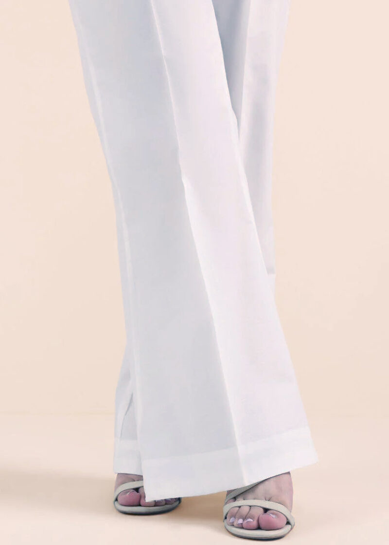 ✅ Bell Bottom Cotton Trousers For Women (White) – BBCT - Image 3