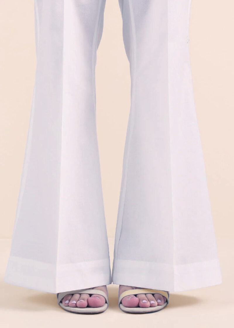✅ Bell Bottom Cotton Trousers For Women (White) – BBCT