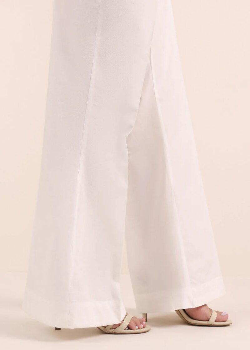 ✅ Bell Bottom Cotton Trousers For Women (Off White) – BBCT - Image 3