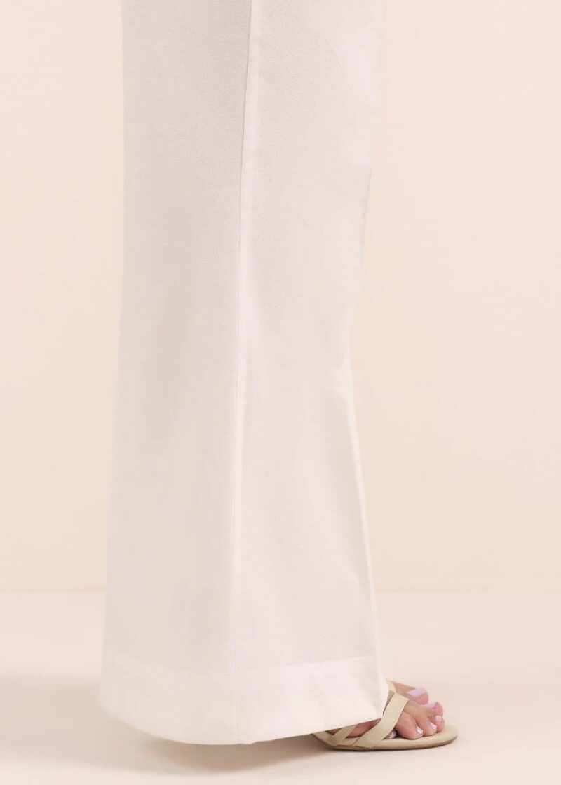 ✅ Bell Bottom Cotton Trousers For Women (Off White) – BBCT - Image 5