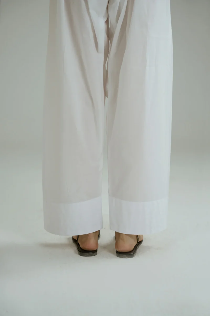 ✅ Elegant Farshi Shalwar For Women (White)– EFSW - Image 4