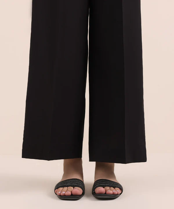 Wide Leg Cotton Plazzo For Women – WLCP (Black)