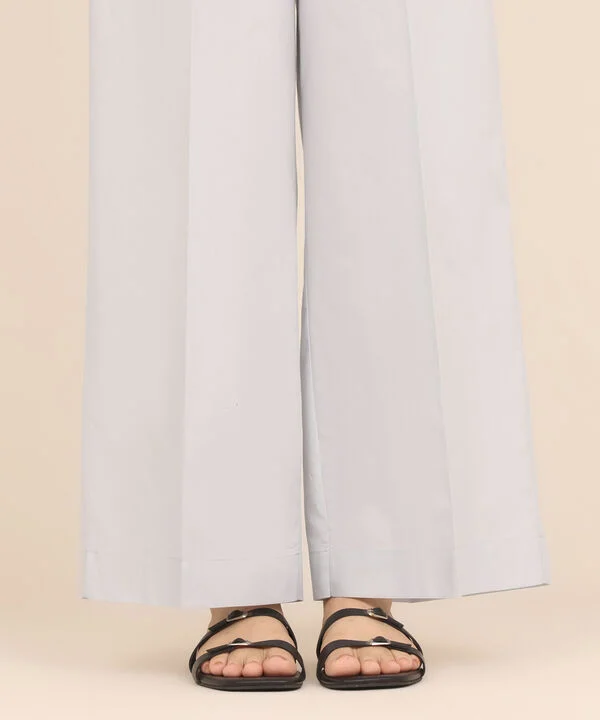 Wide Leg Cotton Plazzo For Women – WLCP (White)