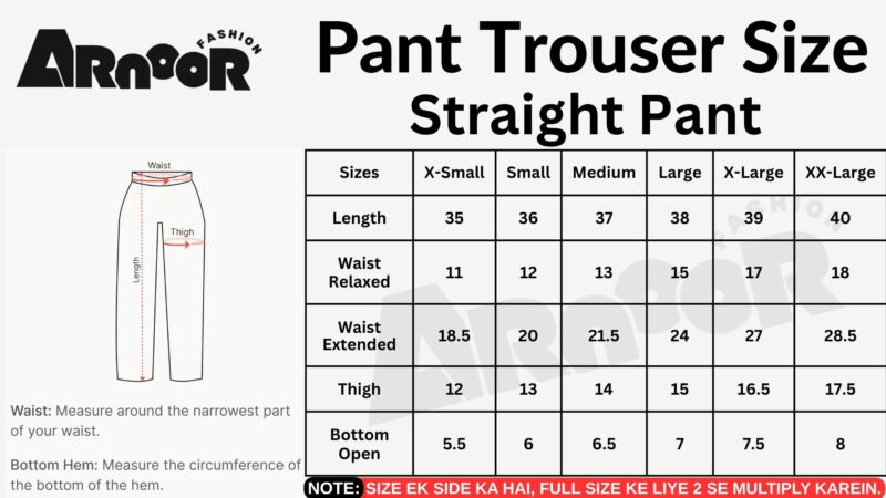 Basic Cotton Pant Trouser For Women -BCPT - Image 7