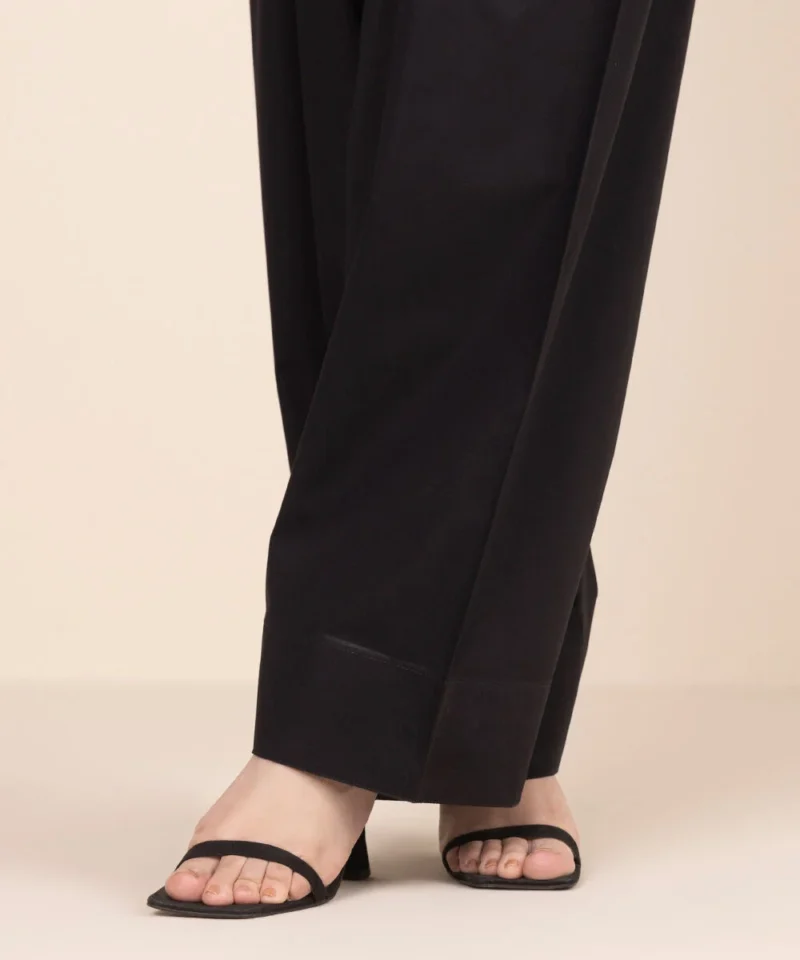 ✅ Elegant Farshi Shalwar For Women (Black)– EFSB - Image 2